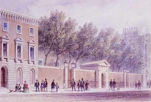 The New Entrance to Grocers Hall, Princes Street, opposite the Bank. Erected 1842 Oil Painting by Thomas Hosmer Shepherd