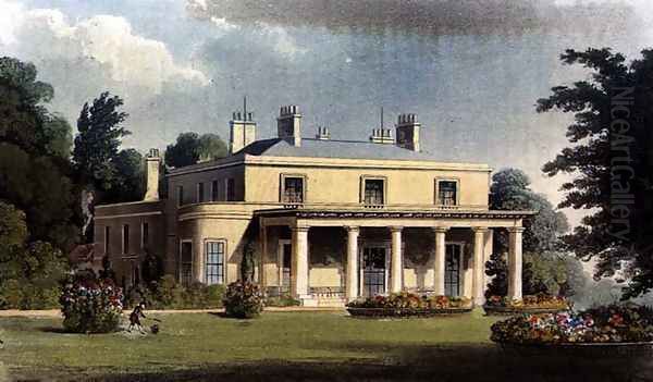 Wimbledon Park, from R. Ackermanns 1764-1834 Repository of Arts, 1823 Oil Painting by Thomas Hosmer Shepherd