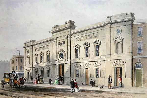 The New Front Astleys Theatre, c.1846 Oil Painting by Thomas Hosmer Shepherd