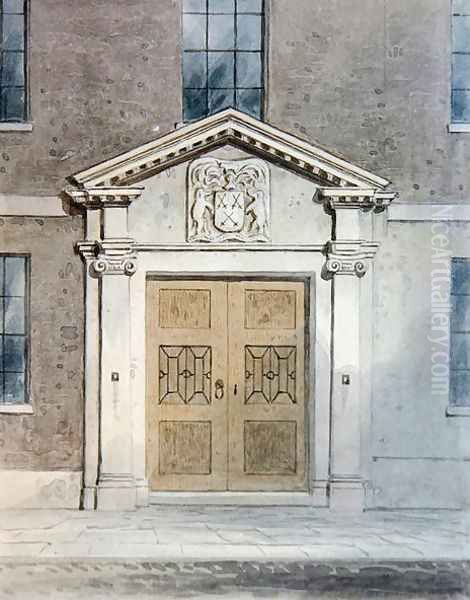 The Entrance to the Cutlers Old Hall, 1850 Oil Painting by Thomas Hosmer Shepherd