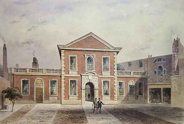 Barber Surgeons Hall, 1846 Oil Painting by Thomas Hosmer Shepherd