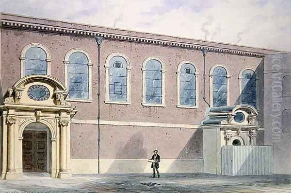 Haberdashers Hall, 1852 Oil Painting by Thomas Hosmer Shepherd