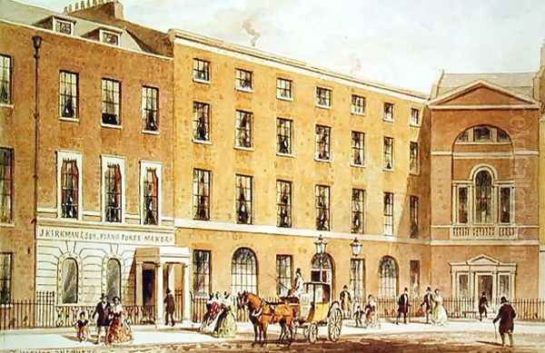 East Side of Soho Square, Looking South Oil Painting by Thomas Hosmer Shepherd