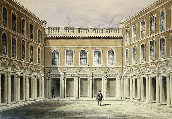 The Inner Court of Drapers Hall, 1854 Oil Painting by Thomas Hosmer Shepherd