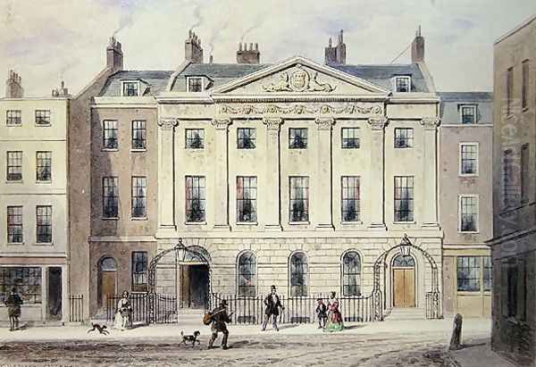 The East front of Skinners Hall, 1851 Oil Painting by Thomas Hosmer Shepherd