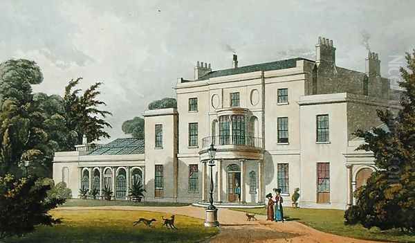 Wimbledon House, from Ackermanns Repository of Arts, published 1826 Oil Painting by Thomas Hosmer Shepherd