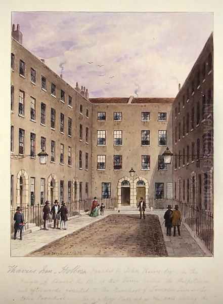 Travies Inn, Holborn, 1858 Oil Painting by Thomas Hosmer Shepherd