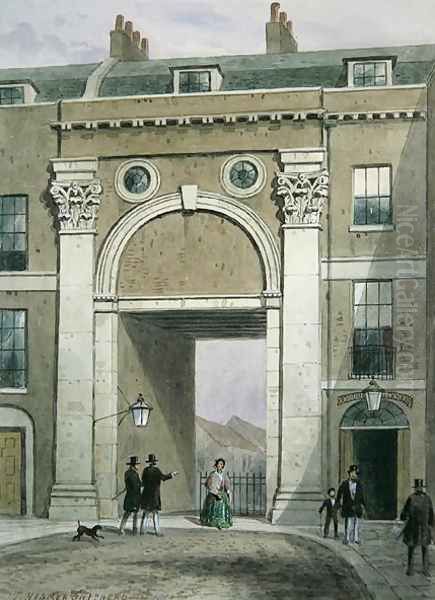 Gateway to the River, Essex Street, 1857 Oil Painting by Thomas Hosmer Shepherd