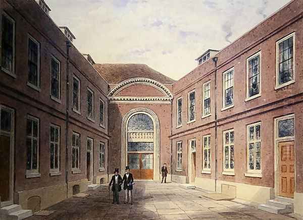 The Inner Court of Girdlers Hall Basinghall Street, 1853 Oil Painting by Thomas Hosmer Shepherd