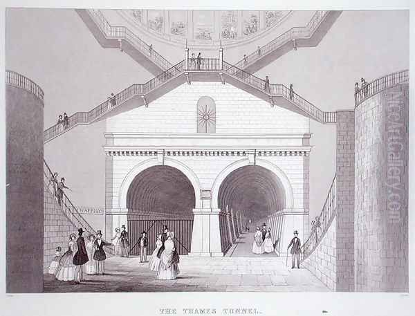 The Thames Tunnel, c.1851-55 Oil Painting by Thomas Hosmer Shepherd