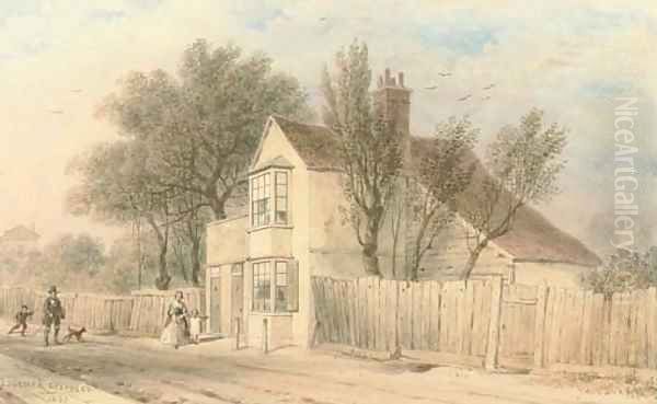 Roseland Cottage, Cromwell Lane, South Kensington Oil Painting by Thomas Hosmer Shepherd