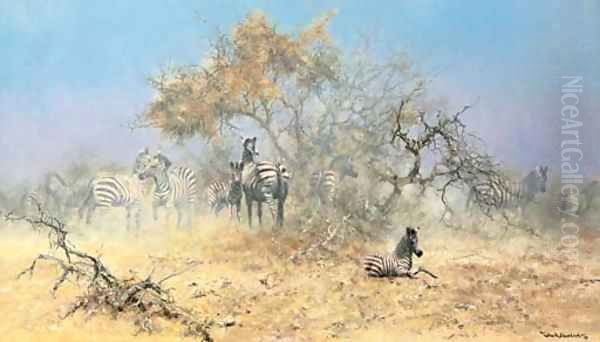 Etosha National Park, Namibia Oil Painting by Thomas Hosmer Shepherd