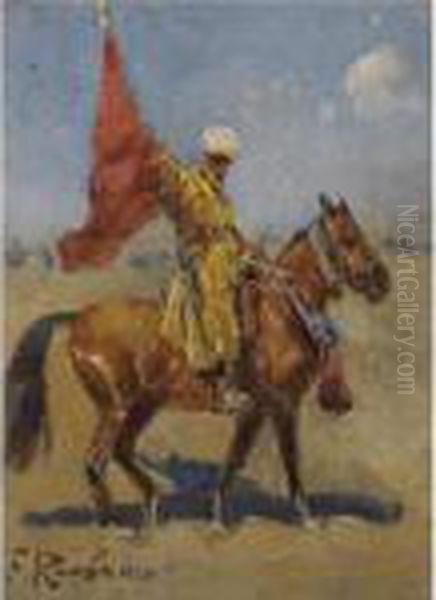 The Standard Bearer Oil Painting by Franz Roubaud