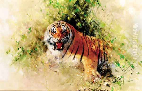 Study for 'Tiger Fire' Oil Painting by Thomas Hosmer Shepherd