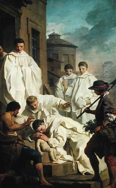 Study for St. Benedict Resuscitating a Child Oil Painting by Pierre Subleyras