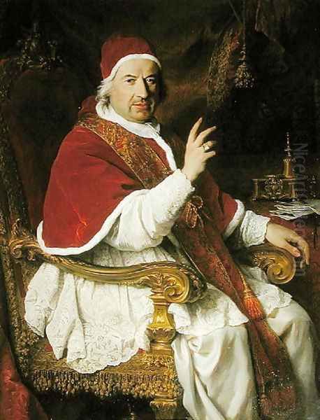 Pope Benedict XIV 1675-1758 c.1745 Oil Painting by Pierre Subleyras