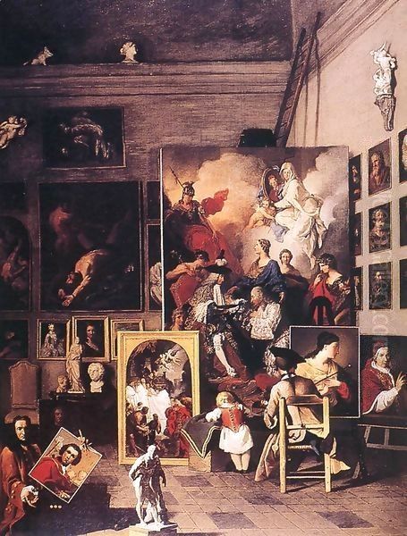 The Studio of the Painter Oil Painting by Pierre Subleyras