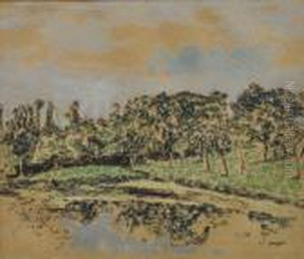 Arbres Au Bord De L'eau Oil Painting by Ker Xavier Roussel