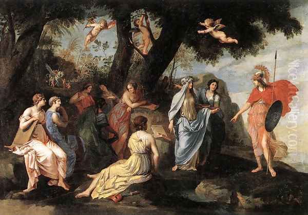 Minerva and the Muses Oil Painting by Jacques Stella