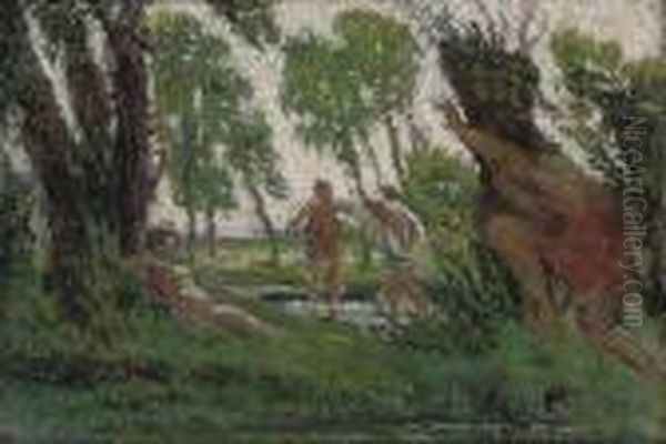 Baigneurs Sous Bois Oil Painting by Ker Xavier Roussel