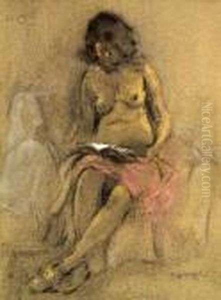 Femme Assise Oil Painting by Ker Xavier Roussel