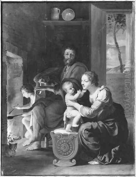 Holy Family, after 1650 Oil Painting by Jacques Stella