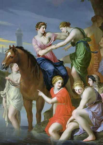 Clelia Crossing the Tiber Oil Painting by Jacques Stella