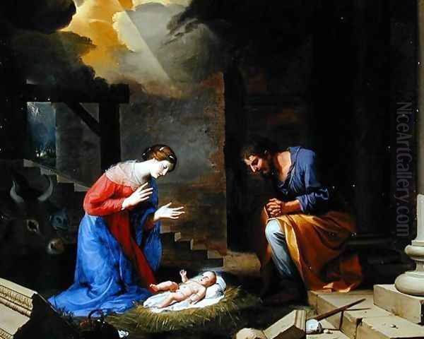 The Nativity, 1639 Oil Painting by Jacques Stella