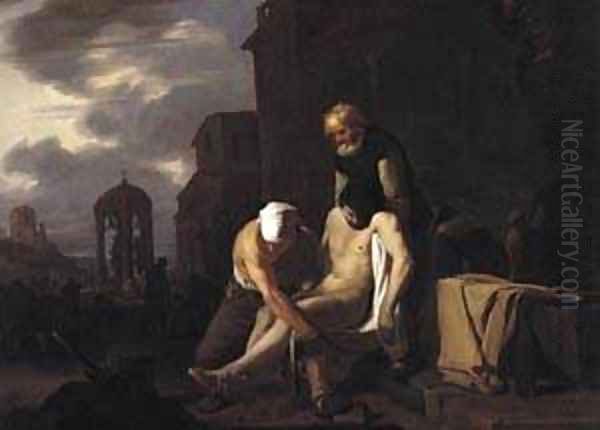 Burying the Dead 1650 Oil Painting by Michael Sweerts