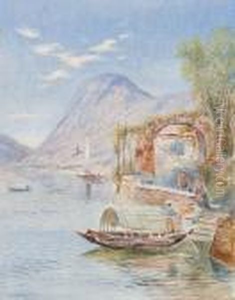 Lake Como Oil Painting by Charles Rowbotham