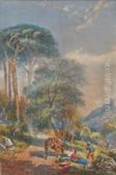 Calabria Oil Painting by Charles Rowbotham