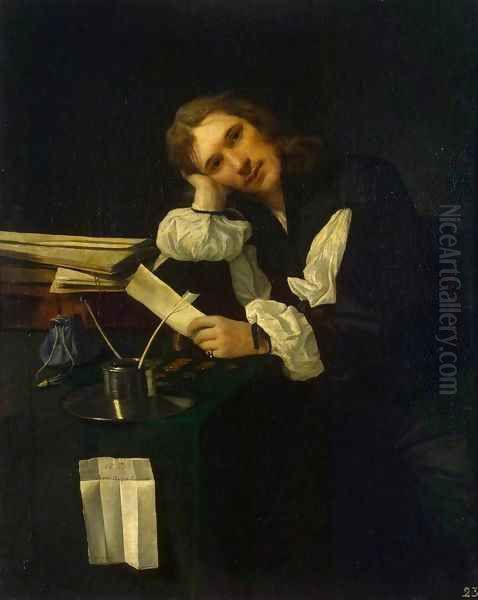 Portrait of a Young Man Oil Painting by Michael Sweerts