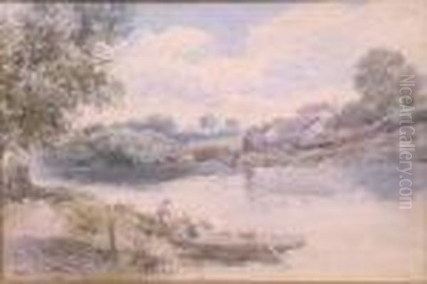 Near Richmond Oil Painting by Charles Rowbotham