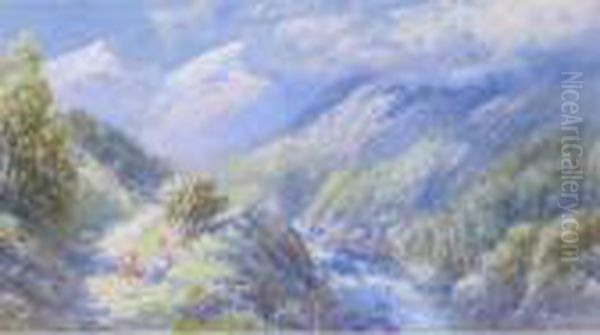 In The Maderan Valley Oil Painting by Charles Rowbotham