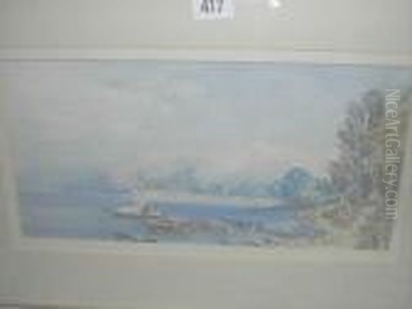 Across The Lake Oil Painting by Charles Rowbotham