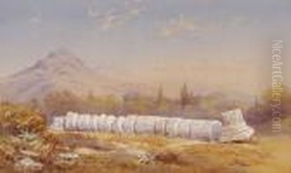 Corinthian Columns Oil Painting by Charles Rowbotham