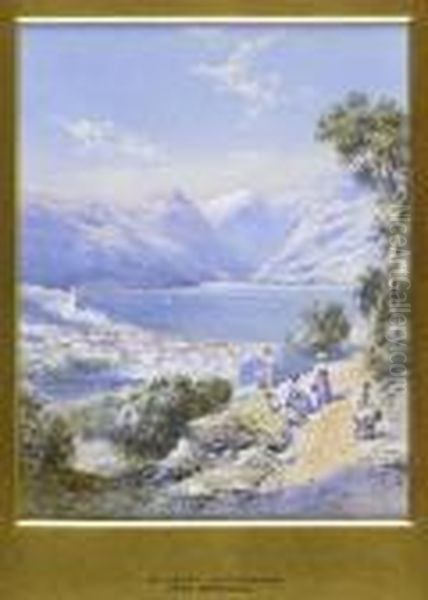 Bay Of Sorrento Oil Painting by Charles Rowbotham