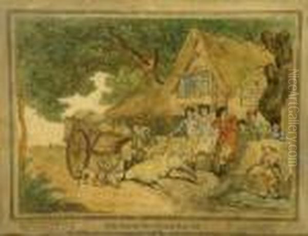 The High Mettled Racer Oil Painting by Thomas Rowlandson