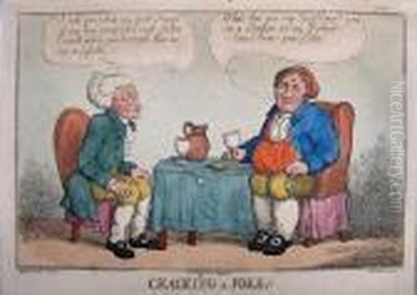 A Plan For General Reform; Cracking Ajoke! Oil Painting by Thomas Rowlandson