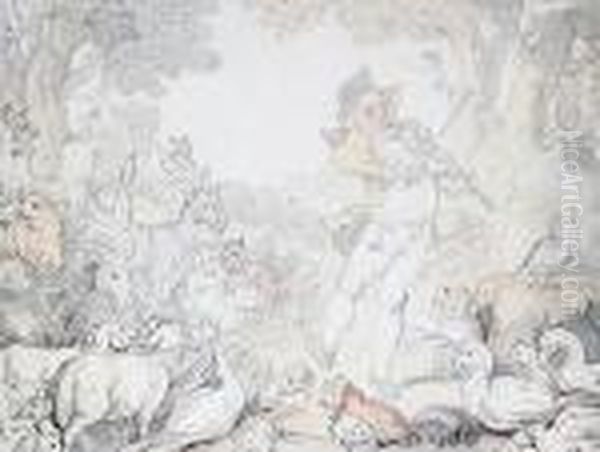 An Appreciative Audience Oil Painting by Thomas Rowlandson