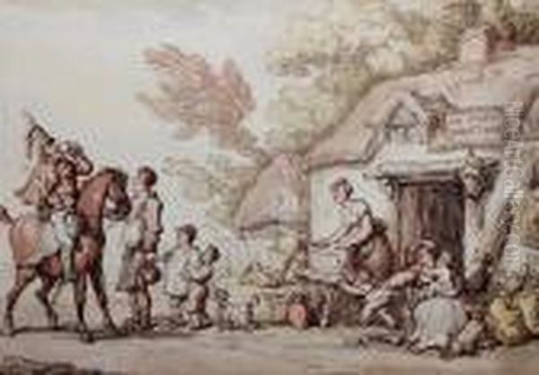 Bob Willow Oil Painting by Thomas Rowlandson