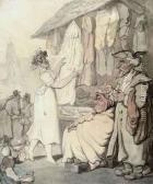 Market Day Oil Painting by Thomas Rowlandson