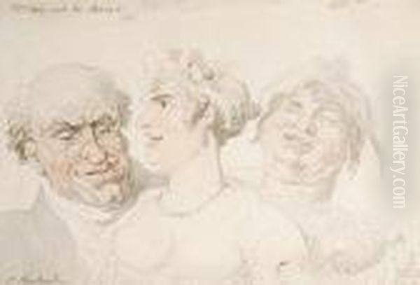 Dr. Eady And His Patients Oil Painting by Thomas Rowlandson