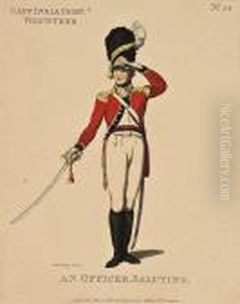 An Officer, Saluting Oil Painting by Thomas Rowlandson