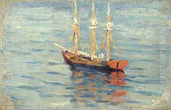 Sailboat Oil Painting by Vasilij Ivanovic Surikov