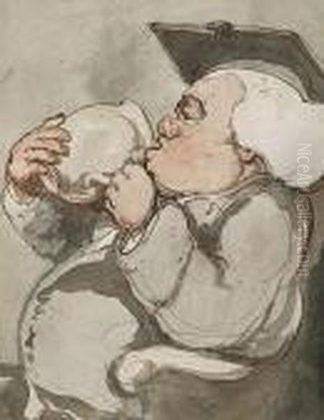 The Thirty Graduate Oil Painting by Thomas Rowlandson