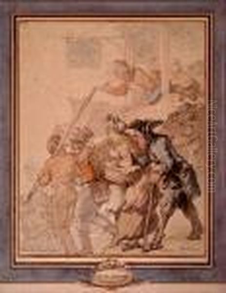 Untitled Oil Painting by Thomas Rowlandson