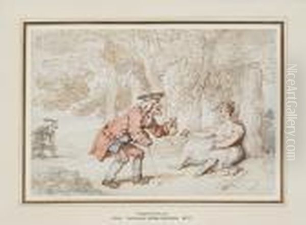 Temptation Oil Painting by Thomas Rowlandson