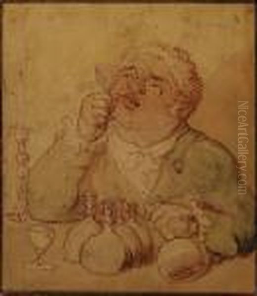 The Wine Connoisseur Oil Painting by Thomas Rowlandson