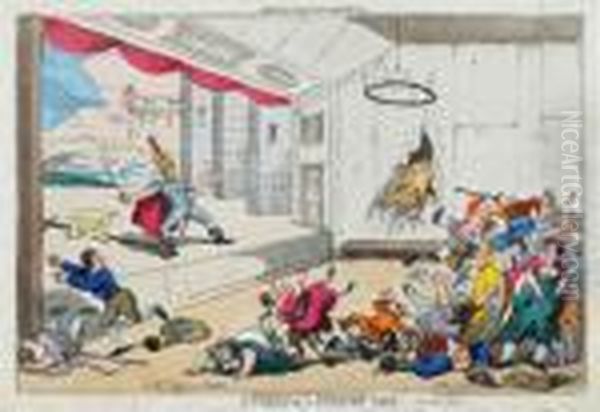 Sports Of A Country Fair, Part The First; Part The Third Oil Painting by Thomas Rowlandson